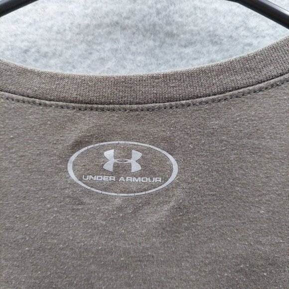 Under Armour Boys T-Shirt Large Gray Own the Plate Skull - Picture 3 of 4